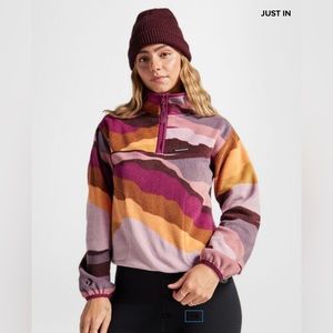 NWT Women’s Counter Climate Polar Fleece Abstract Half-Zip Popover